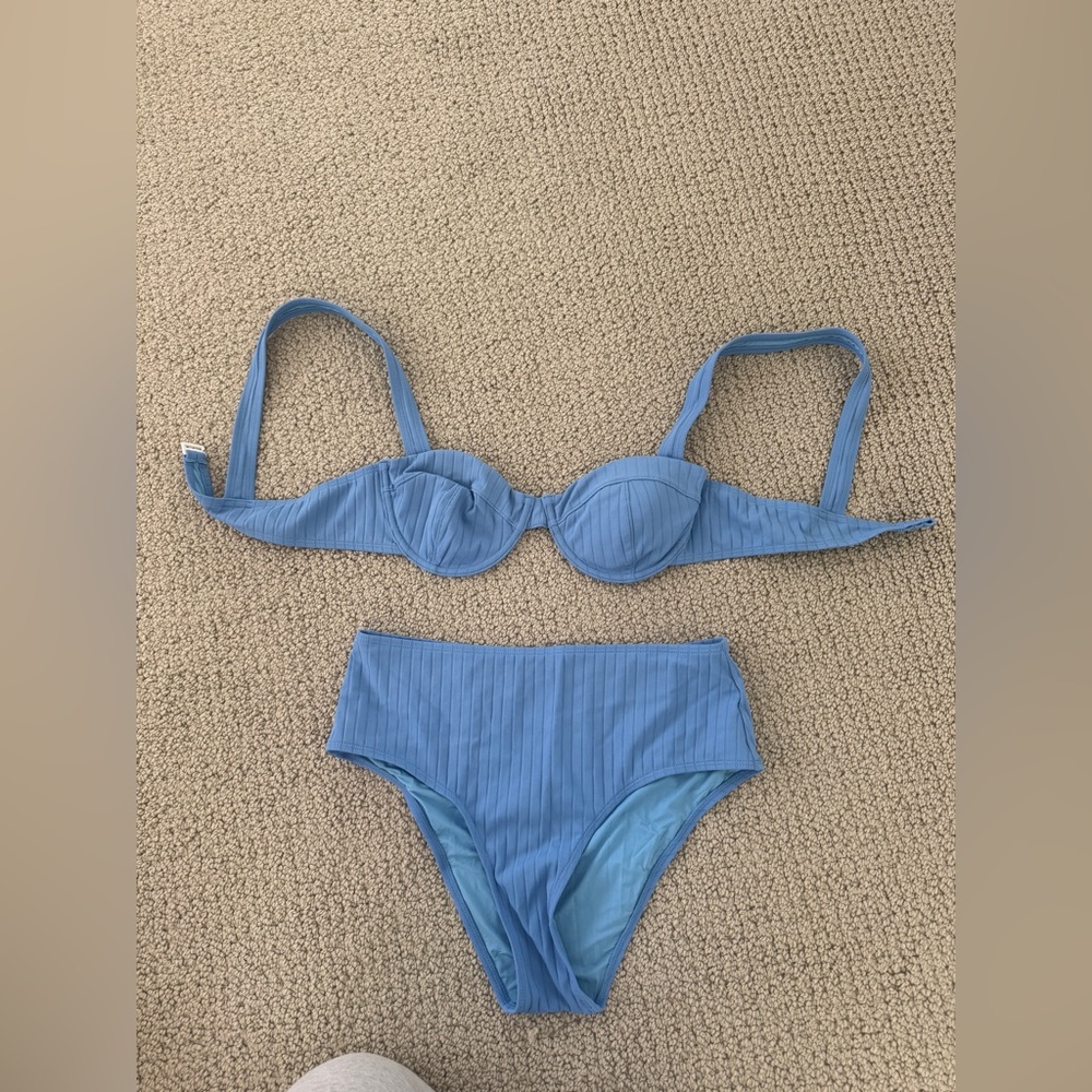 Solid & Striped Light Blue Bikini Set - image 1